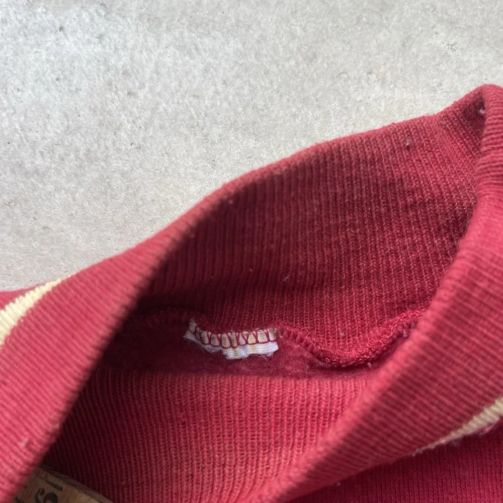 Vintage Florida State Flocked Crewneck‎ Sweatshirt FSU 70s Size Medium Red
